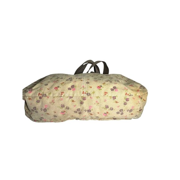 Floral Canvas Shoulder Tote Bag - Picture 7 of 14